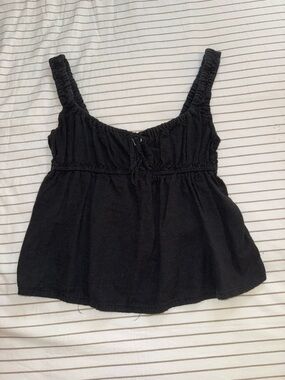 WeWoreWhat Black Smocked Camisole Tank